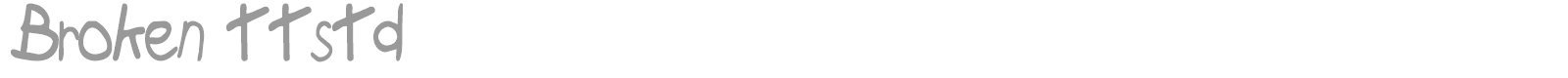 Broken font preview